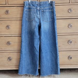 Gap Factory Wide Leg Raw Hem Jeans Size 32/14